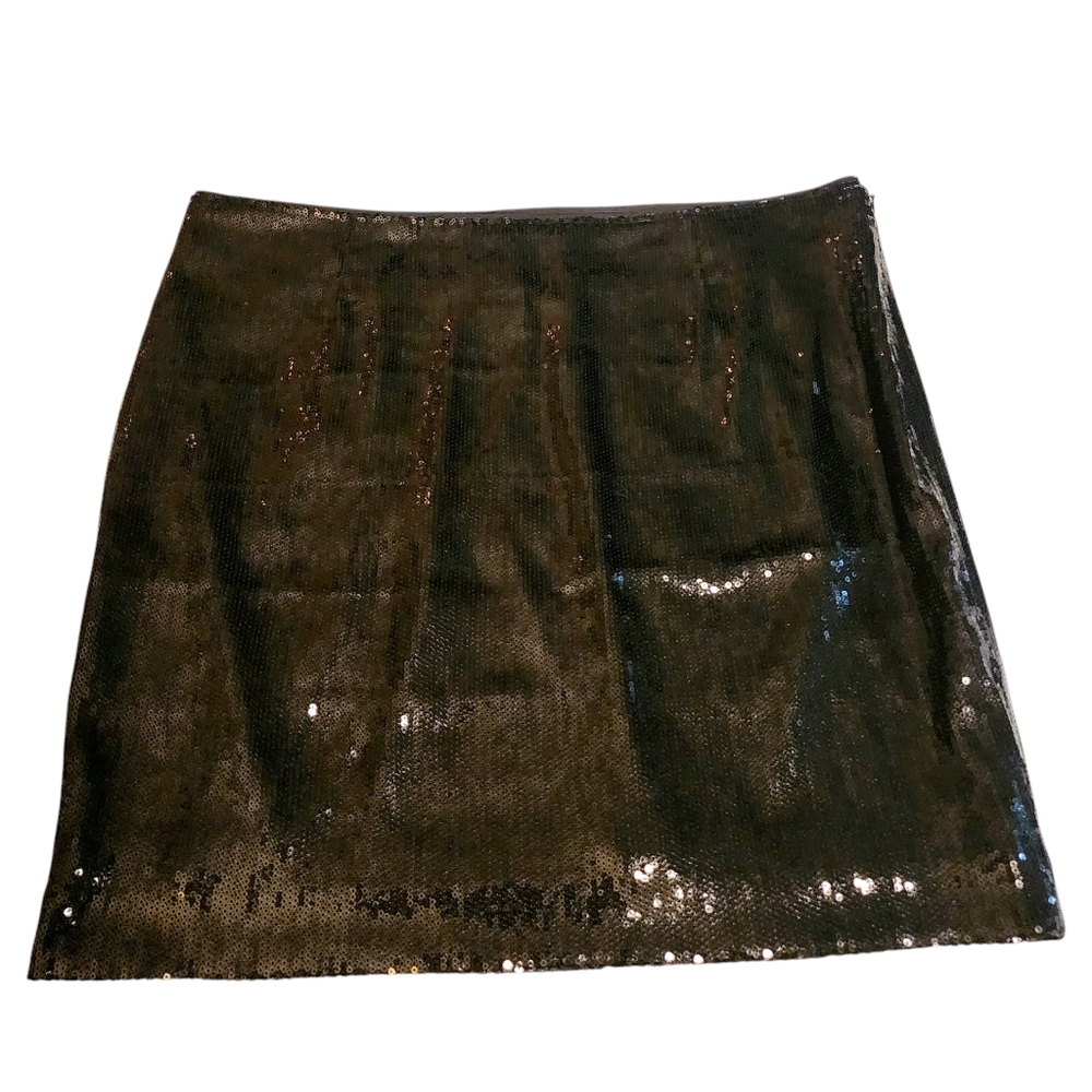 Cach Black Sequin Mini Skirt - image 1
